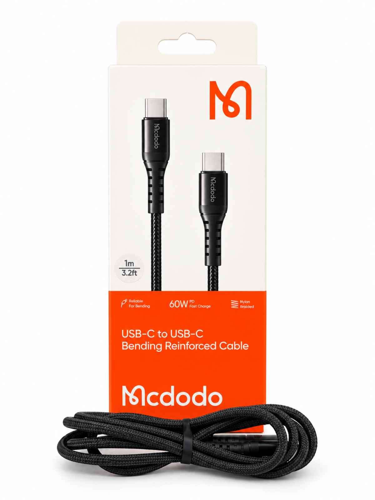 Cable Mcdodo USB-C a USB-C 60W PD 1m Nylon Trenzado