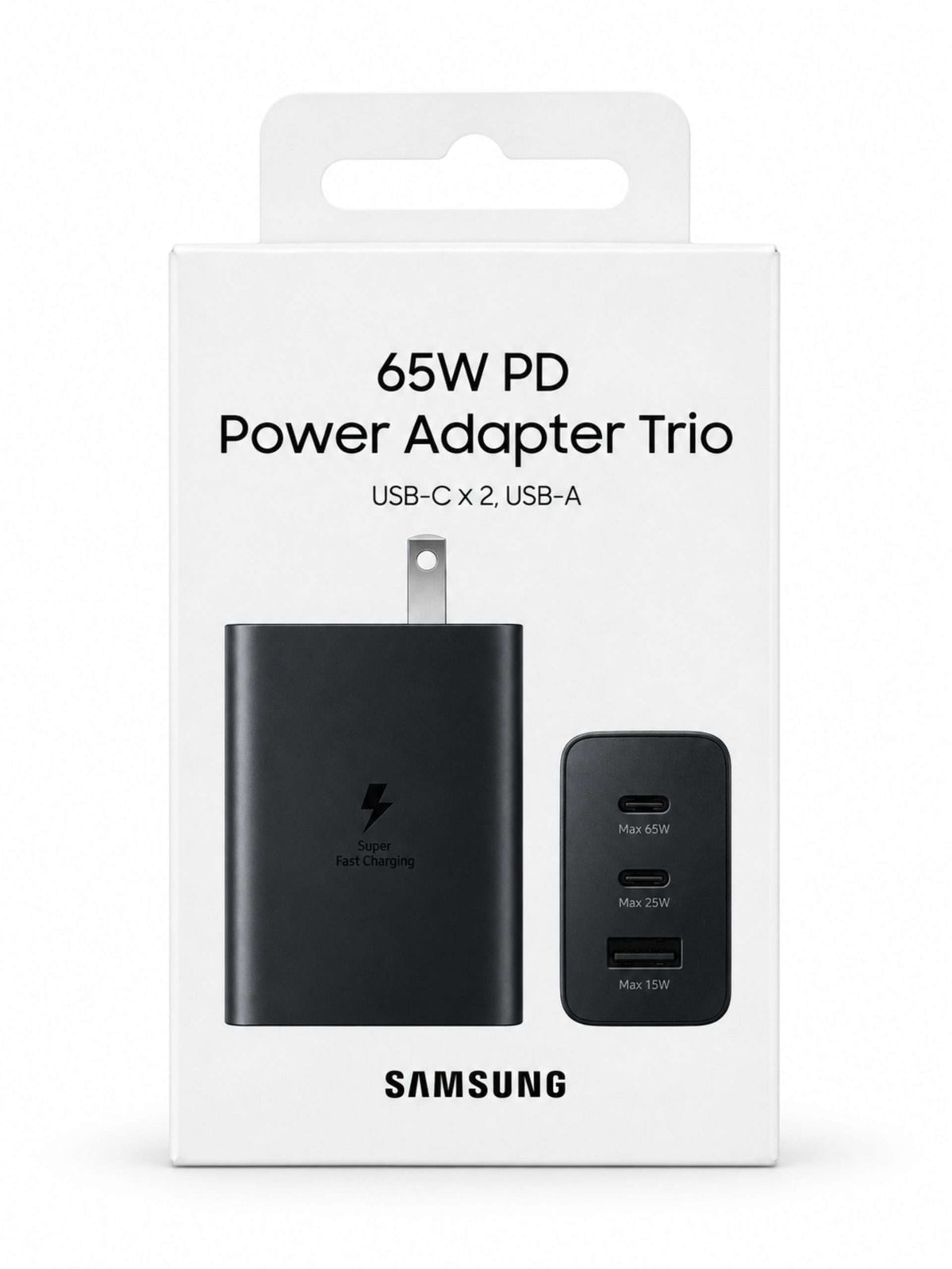 Cargador Original Samsung 65W Trio de 3 Puertos
