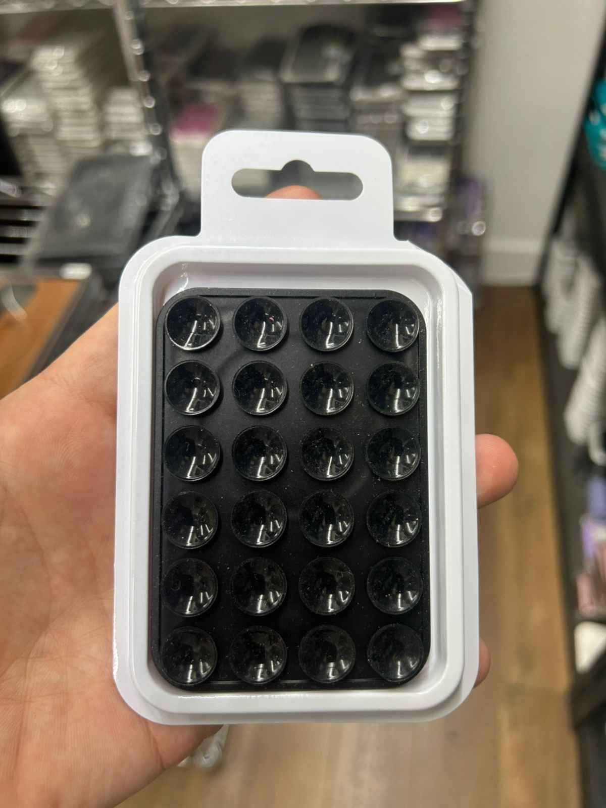 Soporte para teléfono con ventosas de silicon - Negro