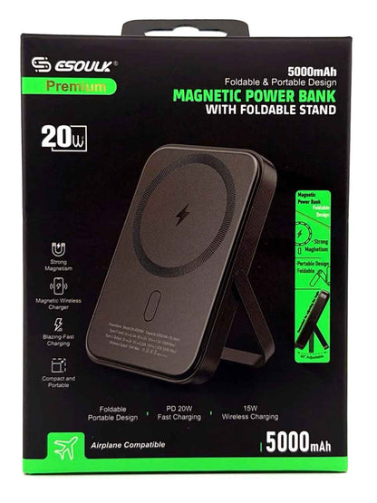 Batería MagSafe Magnética para iPhone 5000mAh 20W con Soporte – ESOULK