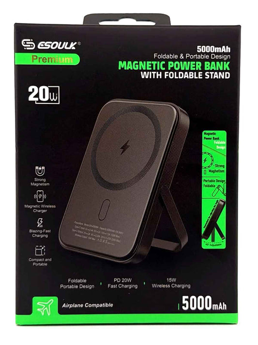 Batería MagSafe Magnética para iPhone 5000mAh 20W con Soporte – ESOULK
