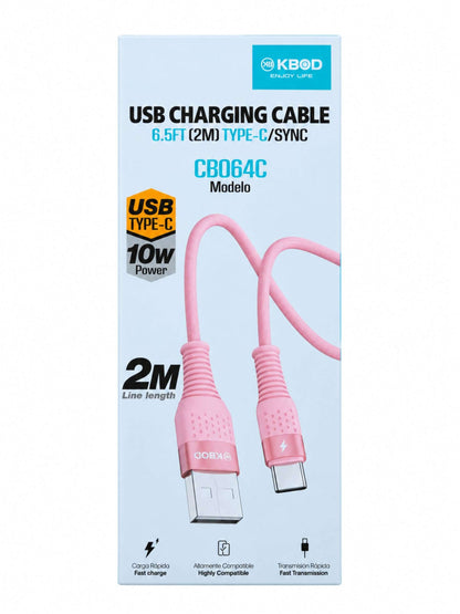 Cable USB-A a USB-C 10W 1 m | KBOD Rosa
