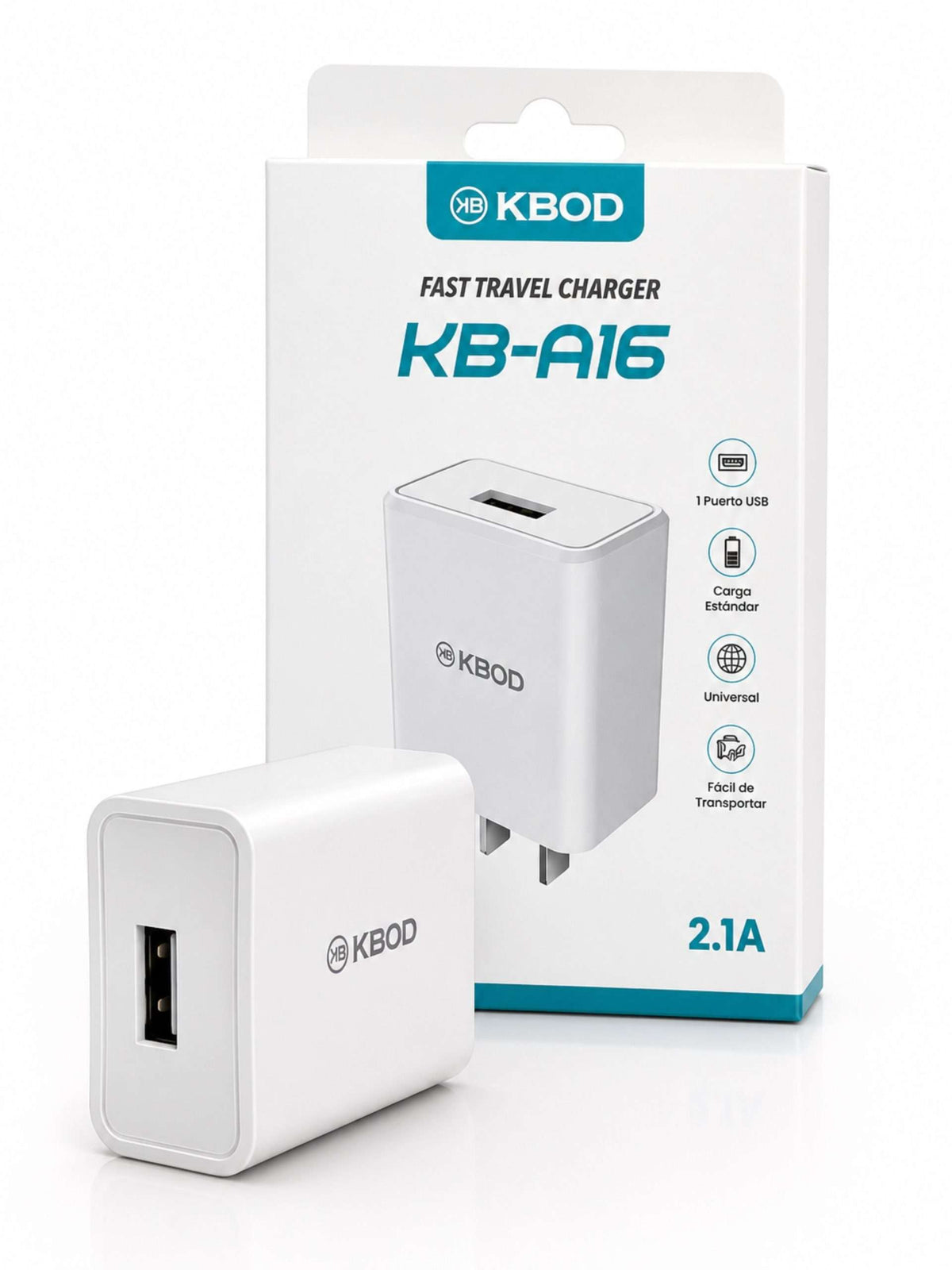 Cargador De Pared Kbod Cubo 2.1A