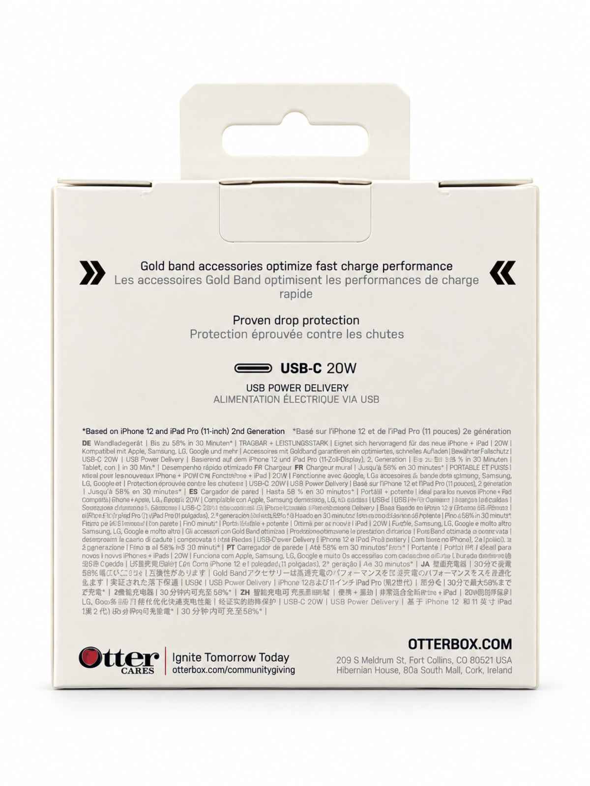 Cargador de Pared OtterBox Original 20W USB-C Carga Rápida