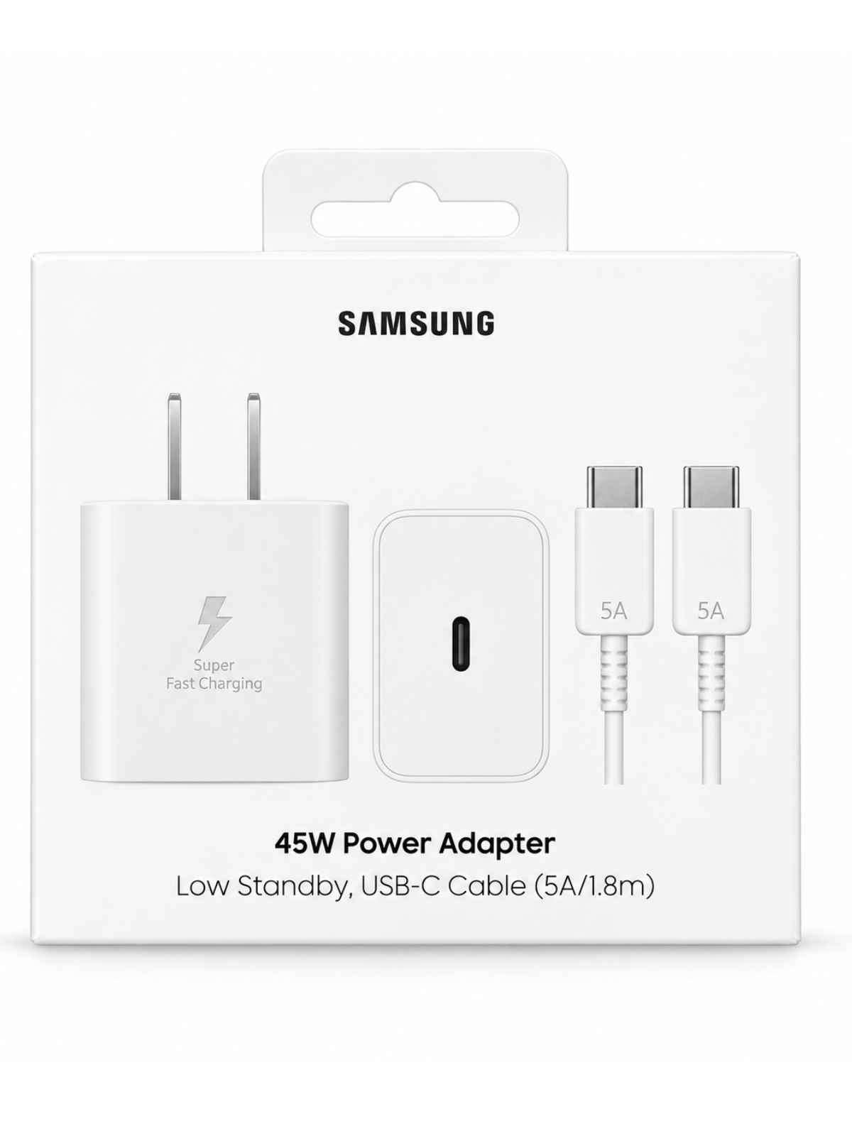 Cargador Original Samsung 45W + Cable USB-C a USB-C