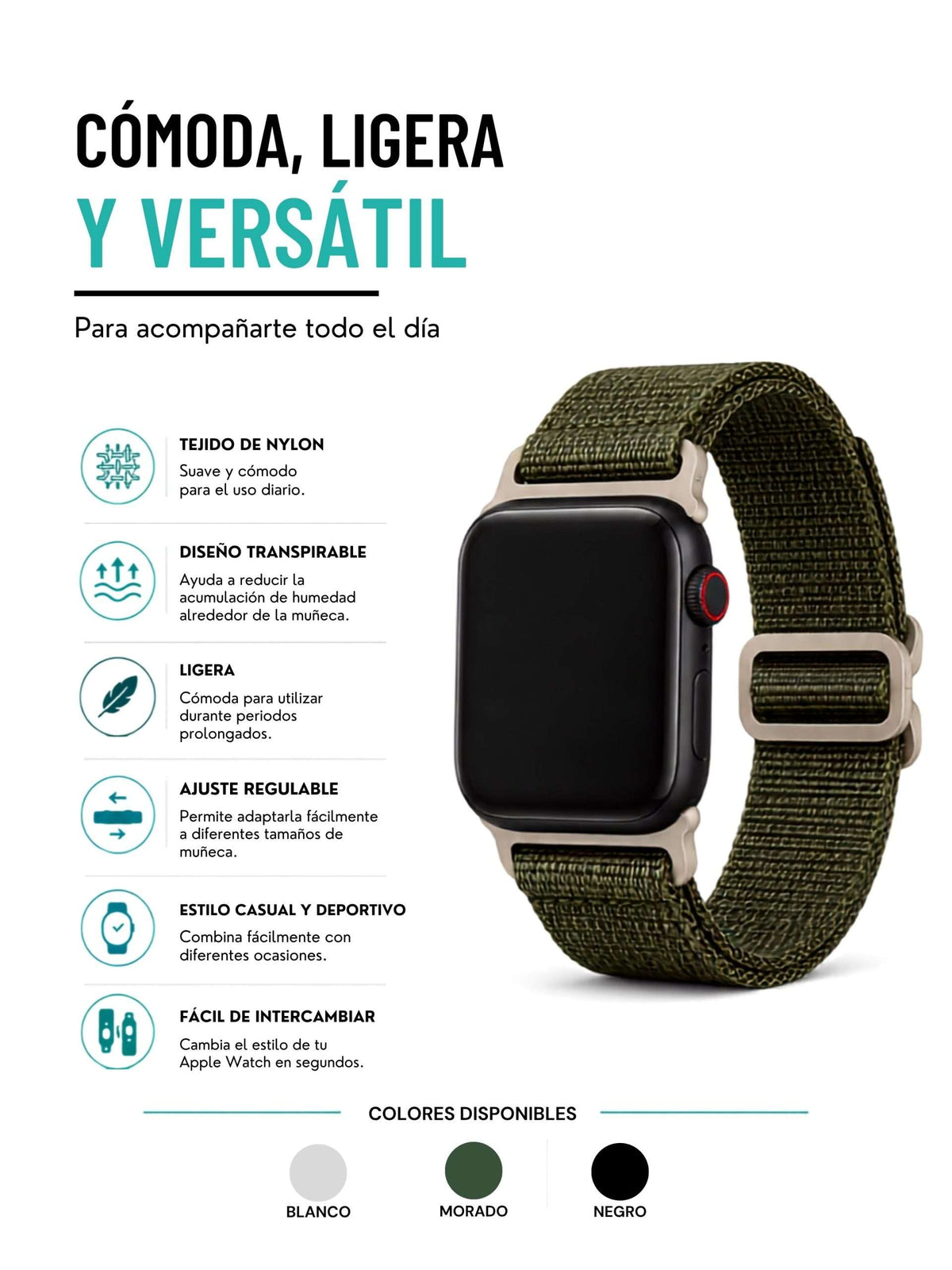 Correa de Nylon para Apple Watch