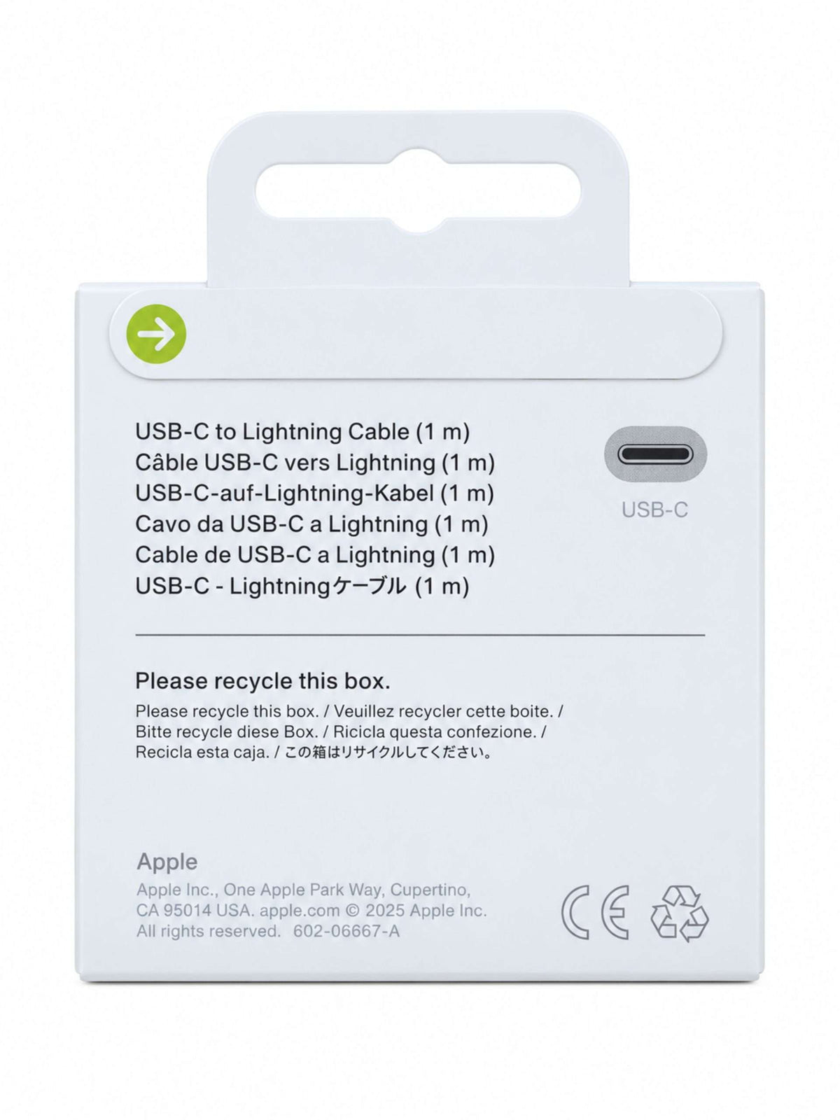 Cable Original Apple USB-C a Lightning 1 m