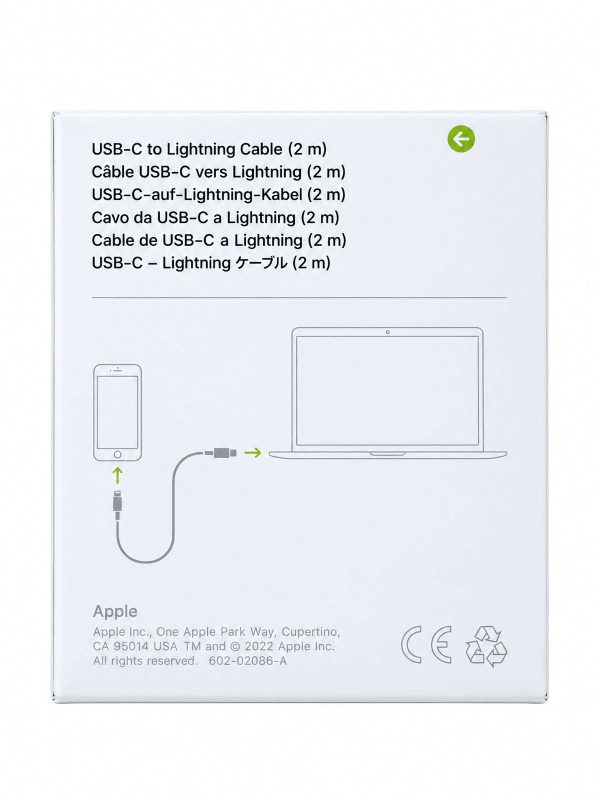 Cable Original Apple USB-C a Lightning 2 m