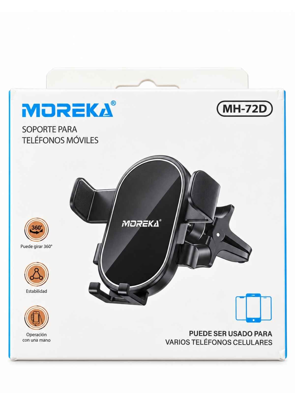 Soporte para celular de carro MOREKA MH-72D giratorio 360°