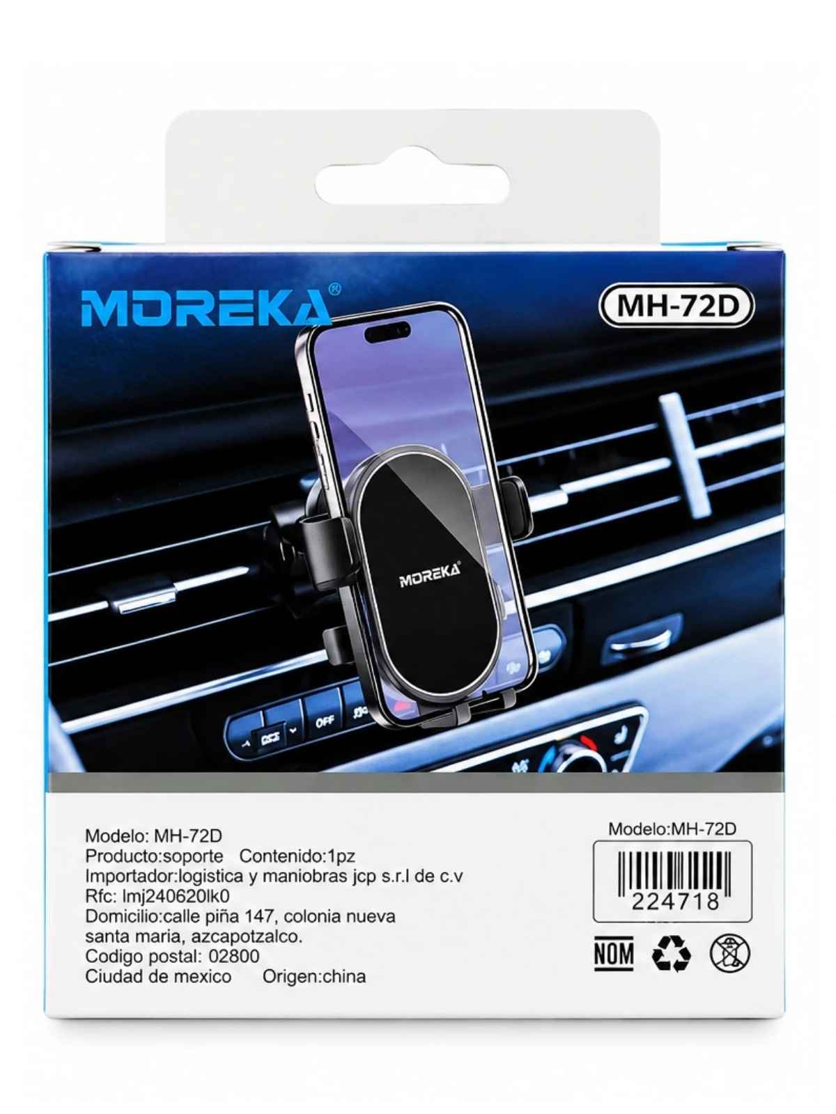 Soporte para celular de carro MOREKA MH-72D giratorio 360°